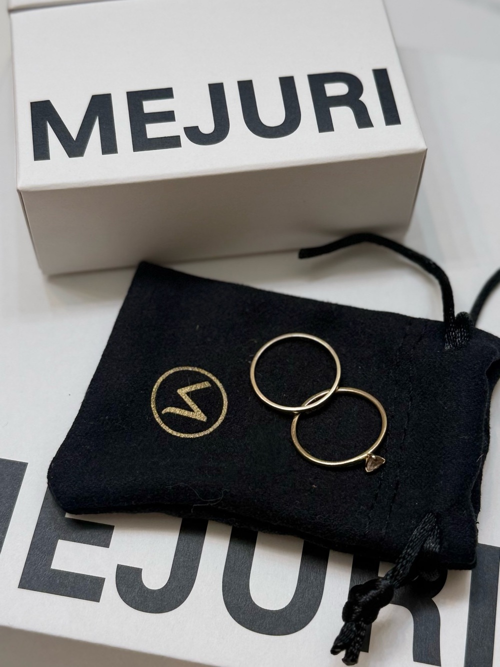 Duo Mejuri 14k Gold Pinky Rings